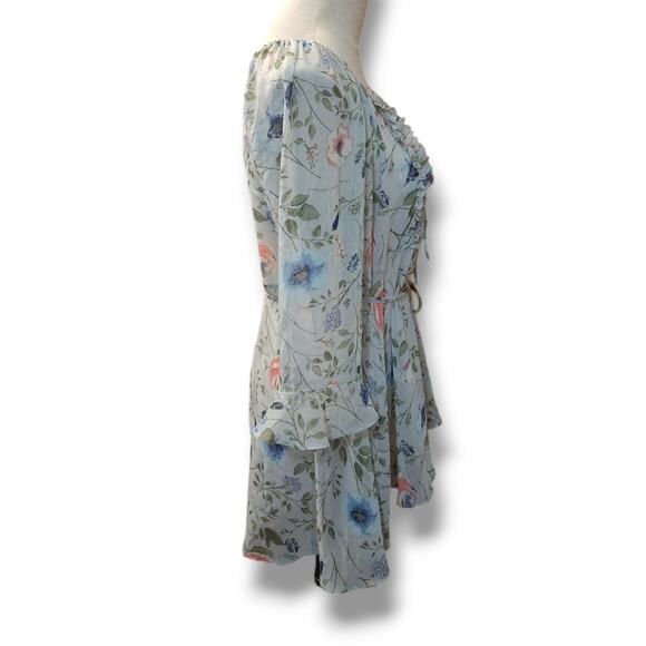 Jessica Simpson Maternity Floral Chiffon Blouse - Picture 2 of 4